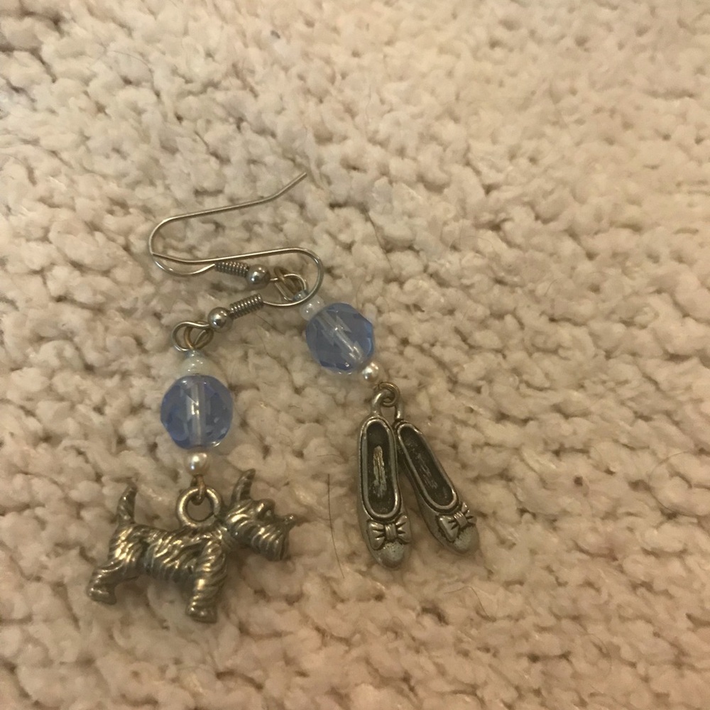 Opera Artisan made Wizard of Oz Earring Set: Toto & Dorothy’s Slippers.